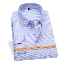 Plus 8XL 7XL 6XL 5XL Bamboo Fiber Shirts For Men Long Sleeve Spring Anti-Wrinkle Formal Soft Casual Stripe Business Social Shirt