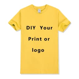 Custom Tshirt Front Back Print Professional Your Own Logo Text Photo Male Personalized Premium Gifts T-shirt EU Size 100% Cotton