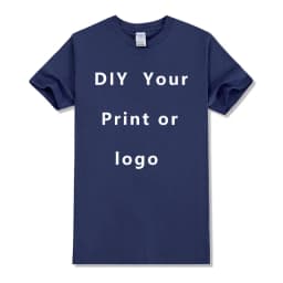 Custom Tshirt Front Back Print Professional Your Own Logo Text Photo Male Personalized Premium Gifts T-shirt EU Size 100% Cotton