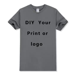 Custom Tshirt Front Back Print Professional Your Own Logo Text Photo Male Personalized Premium Gifts T-shirt EU Size 100% Cotton