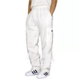 Autumn Winter Fashion Men's Casual Sports Pants Solid Color Multi-Pocket Straight Leg Trousers Loose Large Size Men Cargo Pants