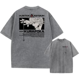 Vintage Anime Hunter X Hunter Acid T Shirt Graphic Print Tees Men Women Manga Street Washed 100% Cotton T Shirts Unisex