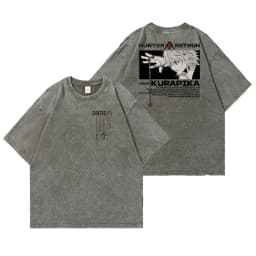 Vintage Anime Hunter X Hunter Acid T Shirt Graphic Print Tees Men Women Manga Street Washed 100% Cotton T Shirts Unisex