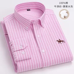 Quality 100% Cotton Oxford Shirt For Mens Long Sleeve Casual Business Regular-Fit Formal Dress Shirts Social Blouse Male Clothes