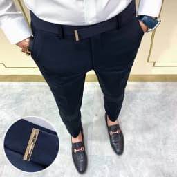 2025 Spring and Summer New Men's Casual Business Dress Pants Fashion Social Solid Wedding Party Suit Pants Slim Fit Suit Pants