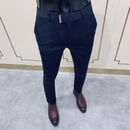 2025 Spring and Summer New Men's Casual Business Dress Pants Fashion Social Solid Wedding Party Suit Pants Slim Fit Suit Pants