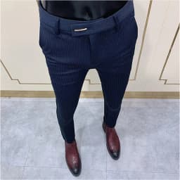 2025 Spring and Summer New Men's Casual Business Dress Pants Fashion Social Solid Wedding Party Suit Pants Slim Fit Suit Pants