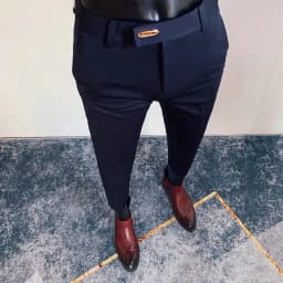 2025 Spring and Summer New Men's Casual Business Dress Pants Fashion Social Solid Wedding Party Suit Pants Slim Fit Suit Pants