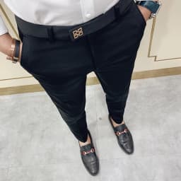 2025 Spring and Summer New Men's Casual Business Dress Pants Fashion Social Solid Wedding Party Suit Pants Slim Fit Suit Pants