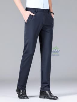 High Quality Summer Ultrathin Ice Silk Business Pants Men Elastic Waist Classic Work Casual Office Formal Trousers Plus Size 40