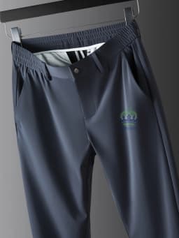 High Quality Summer Ultrathin Ice Silk Business Pants Men Elastic Waist Classic Work Casual Office Formal Trousers Plus Size 40