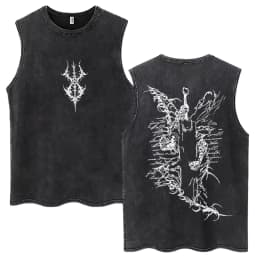 Washed Anime Berserk Guts Tank Tops Swordsman Gatsu Sacrifice Zodd Harajuku Vests Men Women Loose Cotton Y2k Sleeveless T Shirt