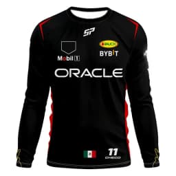 F1 Team Long Sleeve T-shirt Spring And Autumn Edition Extra Large Men's T-shirt 2024 Red Team Checo 11 Driver's Clothing T-shirt