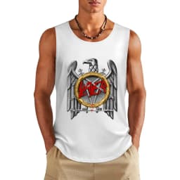 Slayer silver eagle Tank Top sleeveless vests Clothing Gym t-shirt man