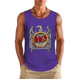 Slayer silver eagle Tank Top sleeveless vests Clothing Gym t-shirt man