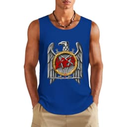 Slayer silver eagle Tank Top sleeveless vests Clothing Gym t-shirt man