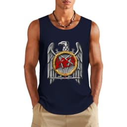 Slayer silver eagle Tank Top sleeveless vests Clothing Gym t-shirt man