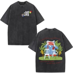 Rapper Bad Bunny Washed Vintage T-shirt Debi Tirar Mas Fotos DTMF World Tour T Shirts Men's Fashion Hip Hop T-shirts Streetwear