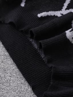 New Popular Autumn and Winter Spider Web Jacquard Pattern Pullover Sweater Casual Round Neck Knitted Men's Pullover