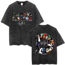 Washed Vintage Michael Jackson Thriller Graphic T-shirt Men Women Fashion Retro Gothic Rock Tshirt Men's Punk Oversized T Shirts