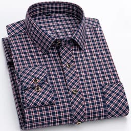 M-6XL Men's Pure Cotton Flannel Shirts Long Sleeve Single Pocket Casual Plaid Thick Soft Cozy Brushed Shirts Blouse Men Clothing