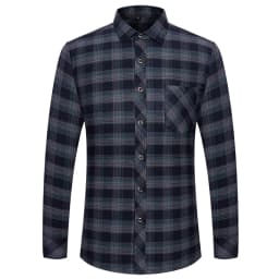 M-6XL Men's Pure Cotton Flannel Shirts Long Sleeve Single Pocket Casual Plaid Thick Soft Cozy Brushed Shirts Blouse Men Clothing