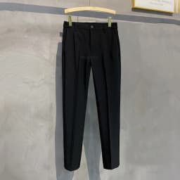 Spring Summer Men's Casual Pants Suit Pant Slim Fit Work Elastic Waist Jogging Business Trousers Male Black Plus Size 40 42