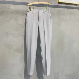 Spring Summer Men's Casual Pants Suit Pant Slim Fit Work Elastic Waist Jogging Business Trousers Male Black Plus Size 40 42