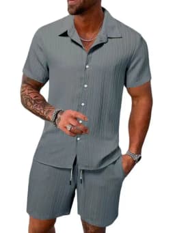Summer Simple Men's Polo Casual Comfortable Loose Thin Without Hooded Short Sleeve Shorts Fashion Urban Leisure Sports Suit