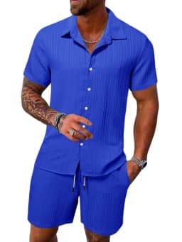 Summer Simple Men's Polo Casual Comfortable Loose Thin Without Hooded Short Sleeve Shorts Fashion Urban Leisure Sports Suit