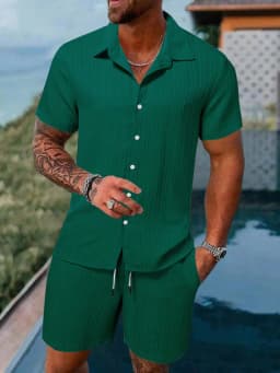 Summer Simple Men's Polo Casual Comfortable Loose Thin Without Hooded Short Sleeve Shorts Fashion Urban Leisure Sports Suit