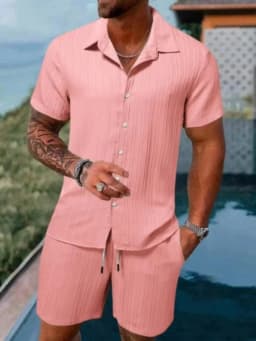 Summer Simple Men's Polo Casual Comfortable Loose Thin Without Hooded Short Sleeve Shorts Fashion Urban Leisure Sports Suit