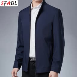 Solid Quality Men's Jacket Business Casual Luxury Blazer for Men Zipper Jacket Office Dress Coat Spring Autumn New Outerwear 3XL