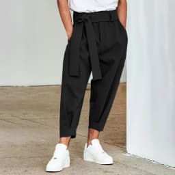 Spring Men Belt Baggy Pants Casual Streetwear Premium Quality Solid Color Oversized Joggers Fashion Harem Pants 2026 New S-3XL