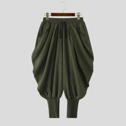 INCERUN Men Pants Solid Color Drawstring Joggers Casual Male Harem Pants Streetwear Loose Fashion Leisure Trousers Men S-5XL