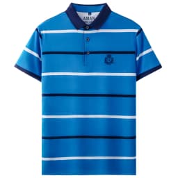 Fashion striped short sleeve men polo shirt summer trend brand letter embroidery design business casual breathable Paul T-shirt