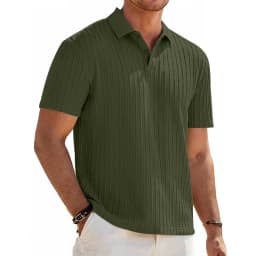 European and American Summer Men's Casual Loose Knit Jacquard In-Stock Buttoned Short-Sleeve Polo Shirt for Men