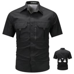 Men Outdoor Short Sleeves Thin Breathable Comfortable Cargo Shirts New Summer Male Multi Pockets Mountaineering Tooling Shirts