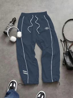 Men's Lightweight Quick-Dry Striped Logo Printed Joggers with Drawstring Streetwear Pants for Gym Daily Spring Summer