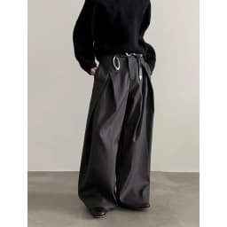 Harajuku Work Wear Wide Leg Suit Pants Men Business Pleated Curved Straight Long Trousers Streetwear Loose Casual Baggy Pants