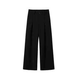 Harajuku Work Wear Wide Leg Suit Pants Men Business Pleated Curved Straight Long Trousers Streetwear Loose Casual Baggy Pants