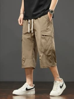 Cargo Shorts Men Working Cropped Pants Summer New Thin Casual Loose Sports Shorts Bermudas Fashion Casual Man Shorts