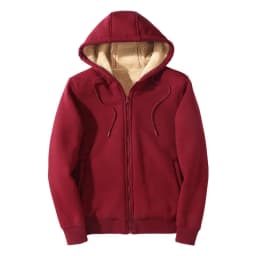 2025 Winter Windproof Hoodie - Men's Sherpa Lined Sweatshirt Thermal Zip Up Outerwear Streetwear S-5XL