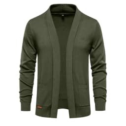 2023 New Winter Cotton Cardigan for Men Quality Mens Sweater Fashion Turn Down Collar Knitted Sweaters for Men