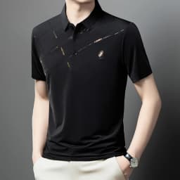 Luxury High Quality Ice Silk ventilate Short Sleeve polo shirt Men's Top Summer Brand Embroidery Casual Business Paul T-shirt