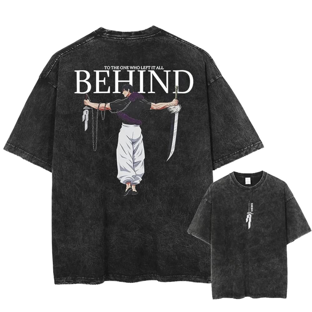 2026 Anime Jujutsu Kaisen Fushiguro Toji Printed T-shirt Men's and Women's Washed T-shirt High Quality Vintage T-shirt Tops