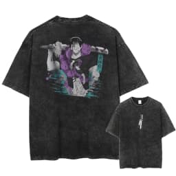 2026 Anime Jujutsu Kaisen Fushiguro Toji Printed T-shirt Men's and Women's Washed T-shirt High Quality Vintage T-shirt Tops