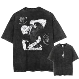 2026 Anime Jujutsu Kaisen Fushiguro Toji Printed T-shirt Men's and Women's Washed T-shirt High Quality Vintage T-shirt Tops