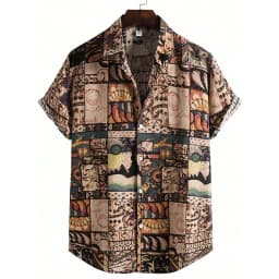 Summer Flower Graffiti 3D Print Men's Street Fashion Shirt - Suitable for Both Men and Women - Hawaiian Shirt Short-Sleeved Top