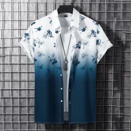 Summer Flower Graffiti 3D Print Men's Street Fashion Shirt - Suitable for Both Men and Women - Hawaiian Shirt Short-Sleeved Top